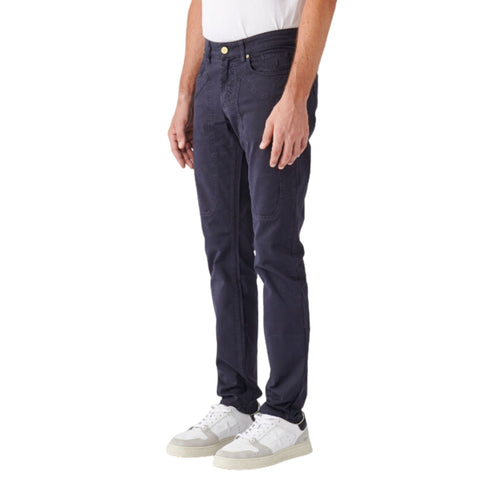Jeckerson Pantaloni Pantaloni Uomo John in cotone cinque tasche Blu A23-JECKERSONPA077JOHNGABA0001-4002-29 - Francavilla Moda